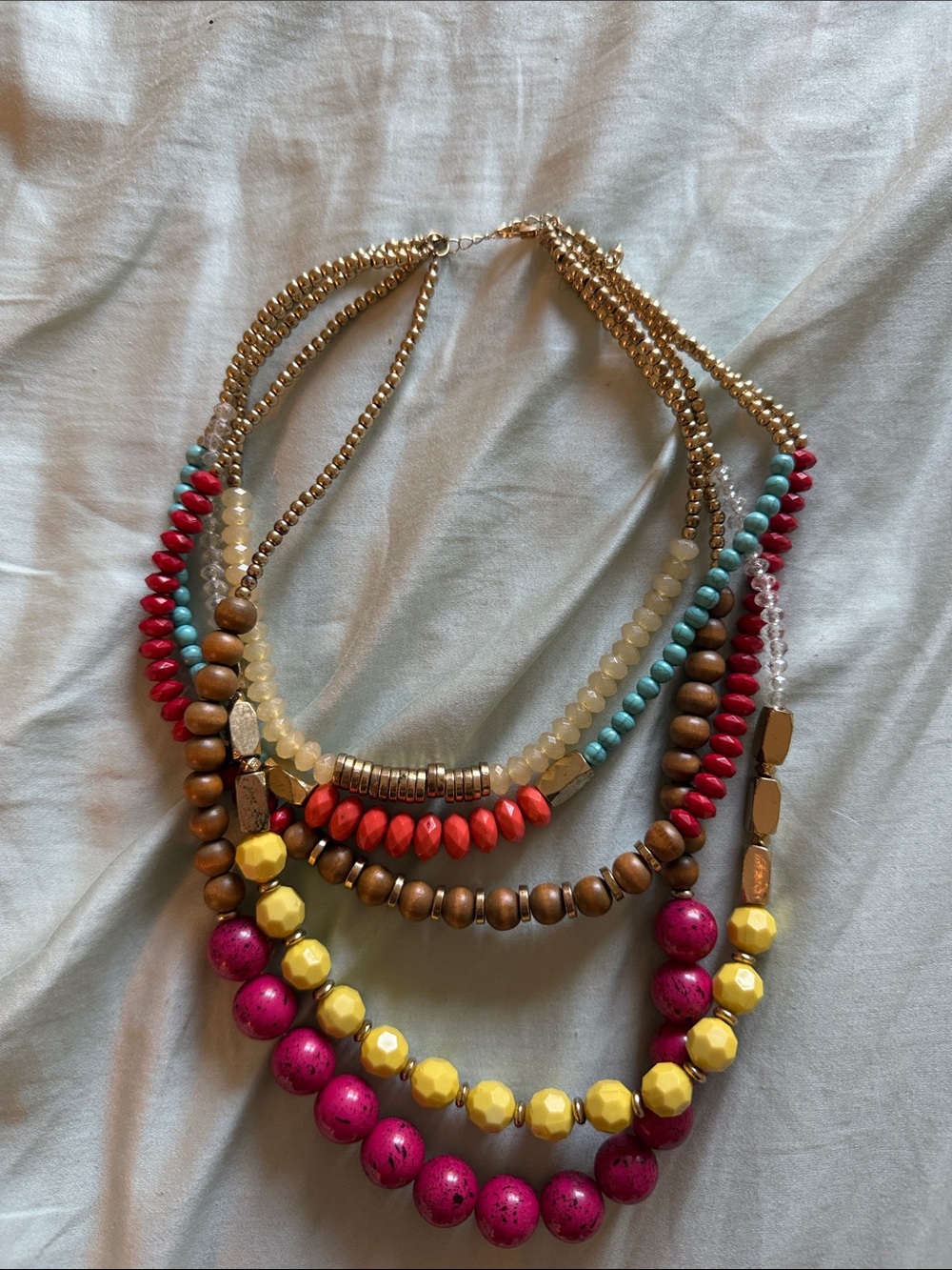 Boho Jewelry Set & Moroccan Keychain Bundle - Necklace, 2 Bracelets & Souvenir